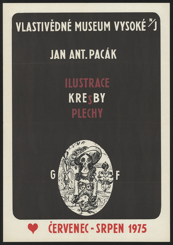 neznámý – Jan Antonín Pacák, ilustrace, kresby, plechy, Vlastivědné museum Vysoké n/J. 1975 