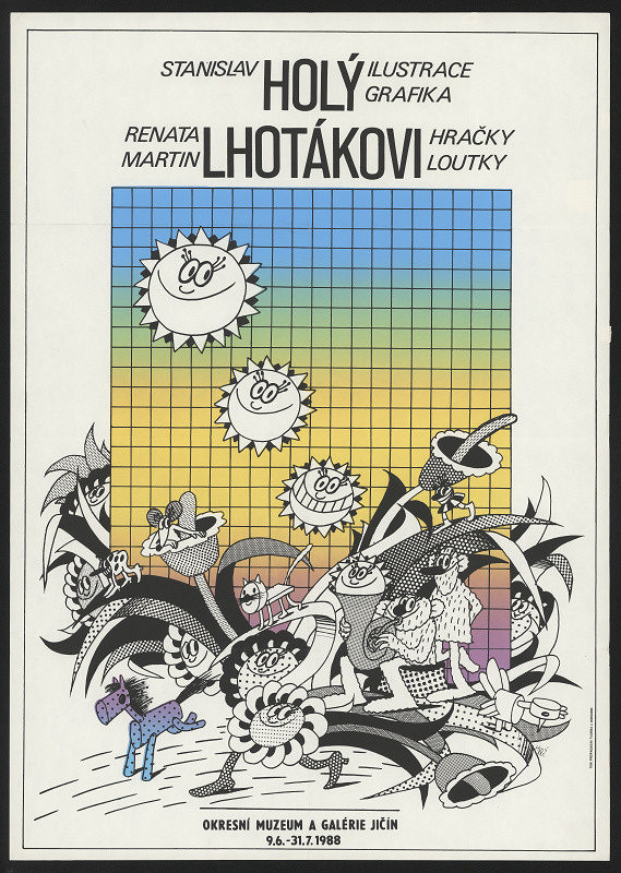 Stanislav Holý – St. Holý, Ilustrace, grafika, Renata Martin Lhotákovi, Hračky, loutky, Okres. muzeum a galerie Jičín 1978 