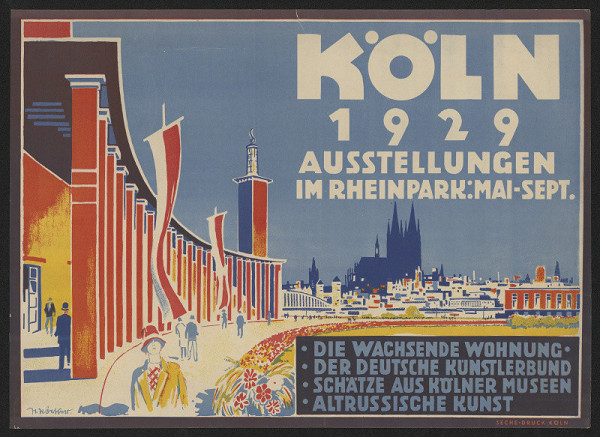 signatura nečitelná – Köln 1929, Ausstellung in Rheinpark 
