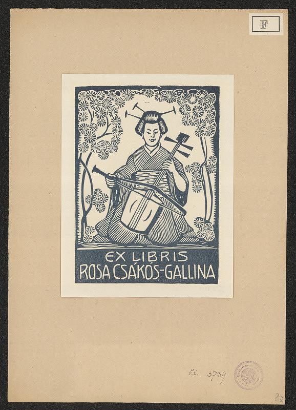 Karl Frech – Exlibris Rosa Czákós - Gallina 