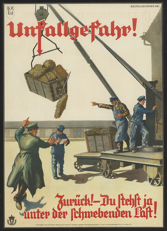 signatura EK – Unfallgefahr! Zurück, Du stehst ...! Unfallverhnetunsbild GMBH 