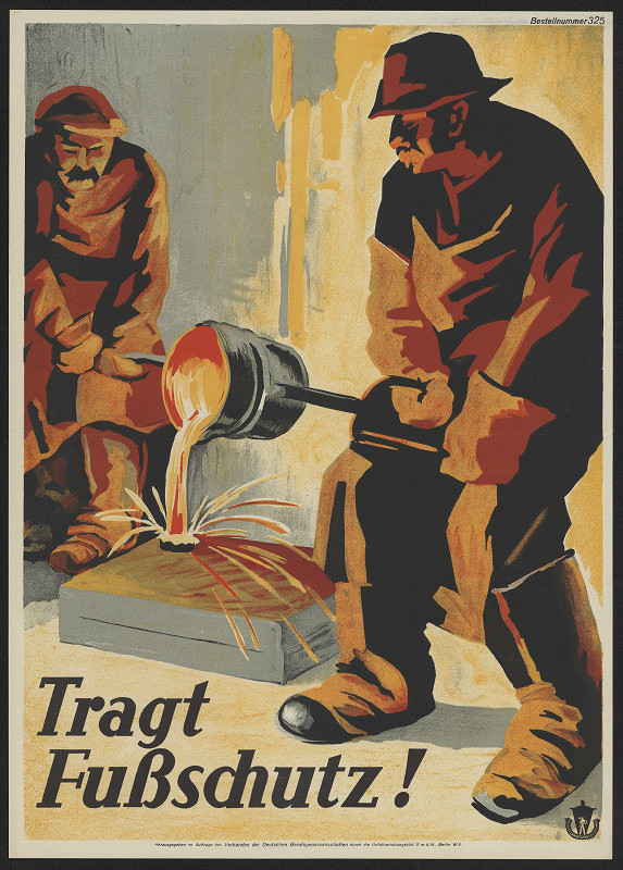 neznámý – Tragt Fußschutz! Unfallverhnetunsbild GMBH 