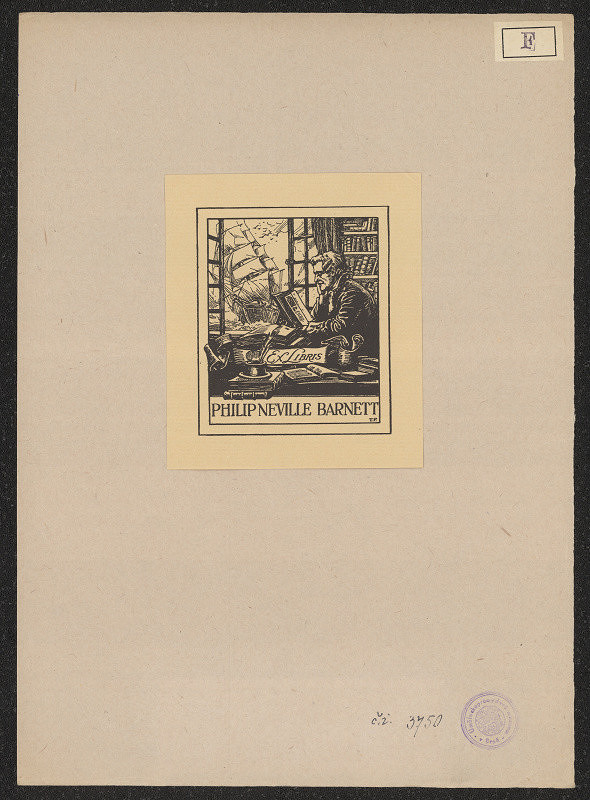T. Friedensen – Ex libris Philip Neville Barnett 