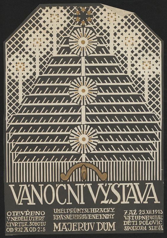 neznámý – Vánoční výstava uměl. průmysl. hračky ... knihy, Majerův dům ... 1913 