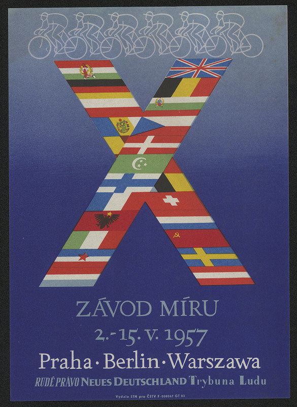 neznámý – X. závod míru ... 1957 Praha-Berlín-Waszawa 