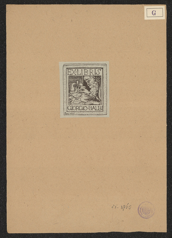 Alberto Gaghardo (?) – Exlibris Giorgio Balbi 