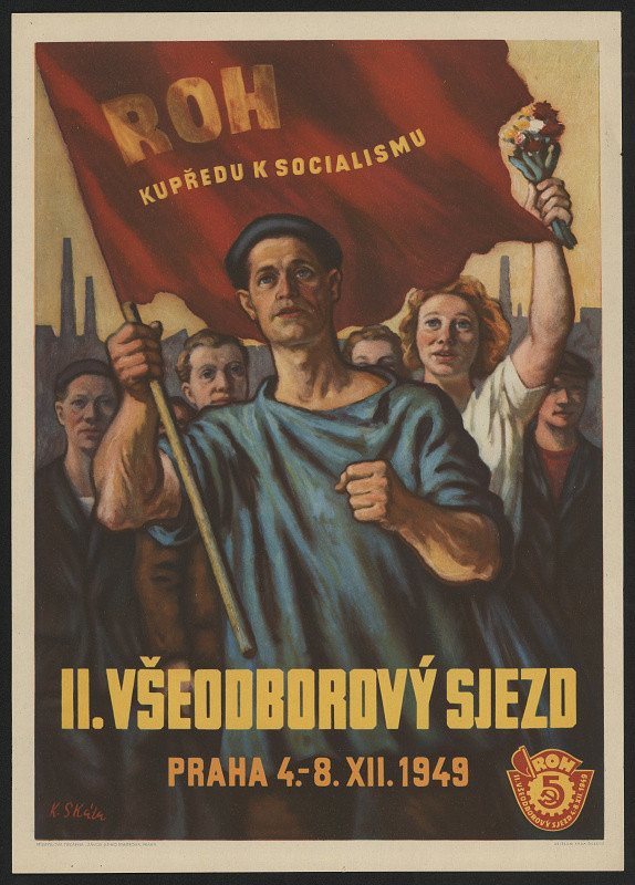 Karel Skála – II. všeodborový sjezd Praha. ROH Kupředu k socialismu 