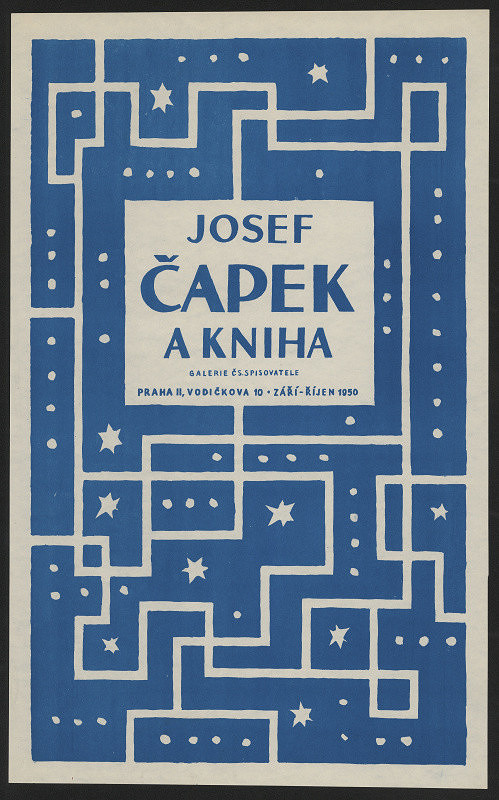 neznámý – Josef Čapek a kniha, Galerie čs. spisovatele ... 1950 