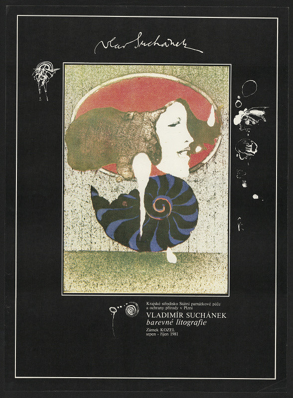 Vladimír Suchánek – Vladimír Suchánek, barevné litografie, zámek Kozel 1981 