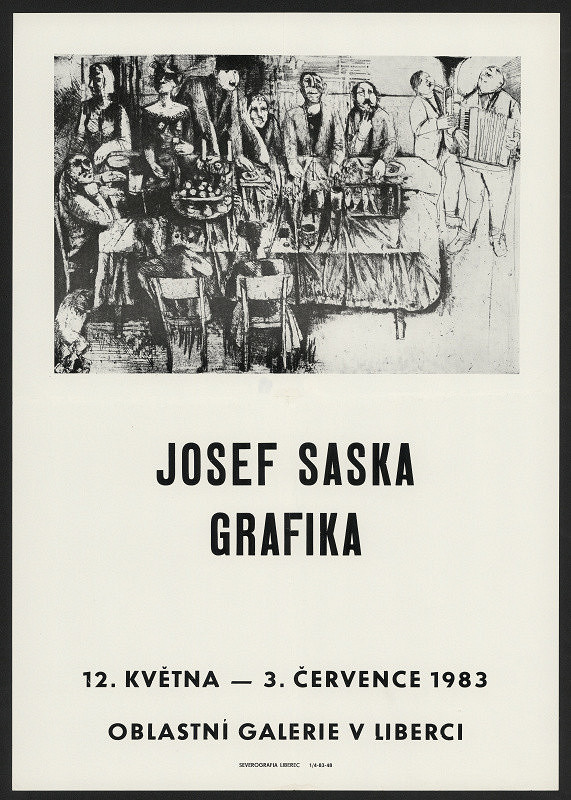 neznámý – Josef Saska, grafika, 1983, Oblast. galerie v Libercí 