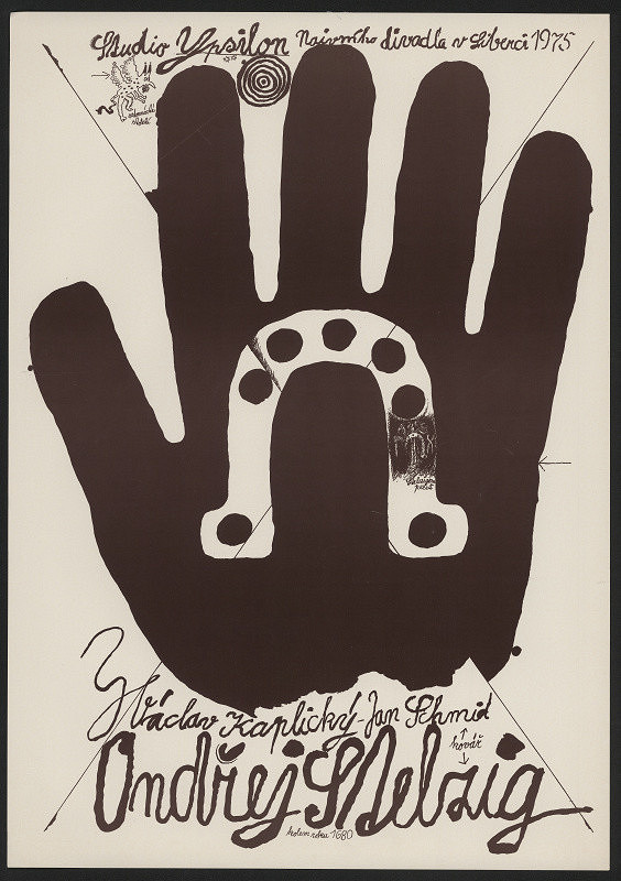 Jan Schmid – V. Kaplický, J. Schmid, Ondřej Stelzig. Studio Ypsilon Naivního divadla v Liberci 1975 