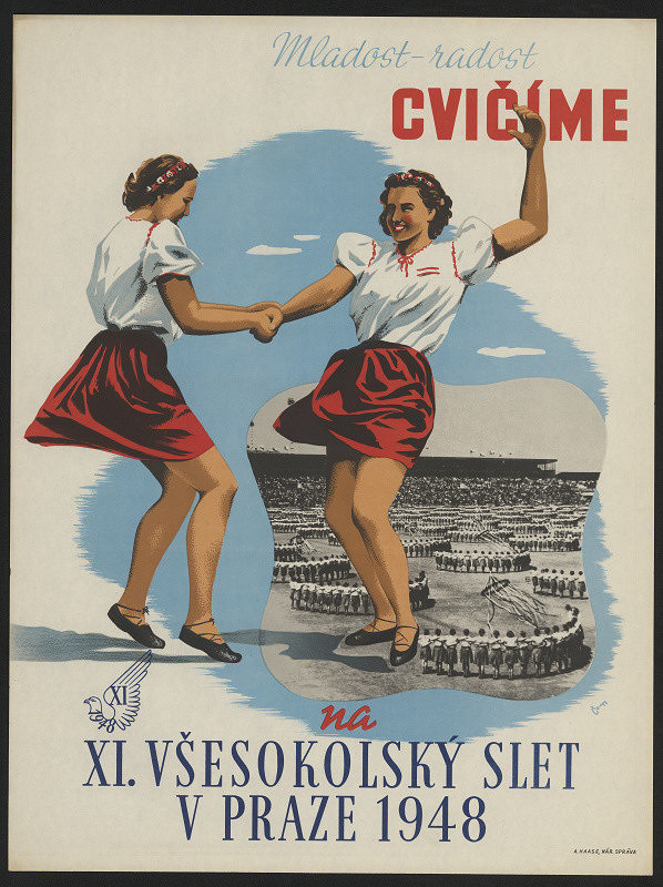 signatura Č + F – XI. všesokolský slet v Praze 1948, mladost - radost 