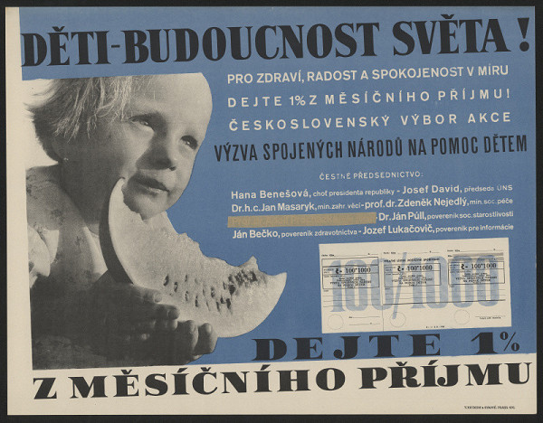 neznámý – Děti - budoucnost světa!  Dejte 1 % z měsíčního příjmu 