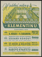 Vojtěch Kubašta – Hudební večery v Klementinu, červenec 1952 