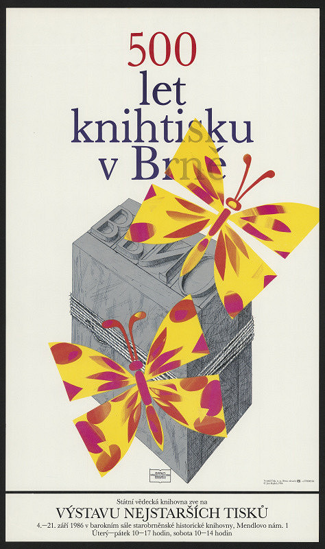Jan Rajlich st. – 500 let knihtisku v Brně. SVK zve na výstavu nejstarších tisků ... 1986 ...historická knihovna Mendlovo nám. 