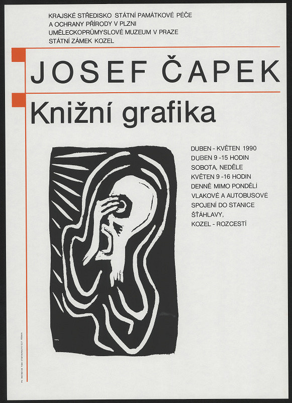Milan (Mejla) Jaroš – Josef Čapek, knižní grafika, KSSPPOP v Plzni, UPM Praha, St. zám. Kozel ... 1990 