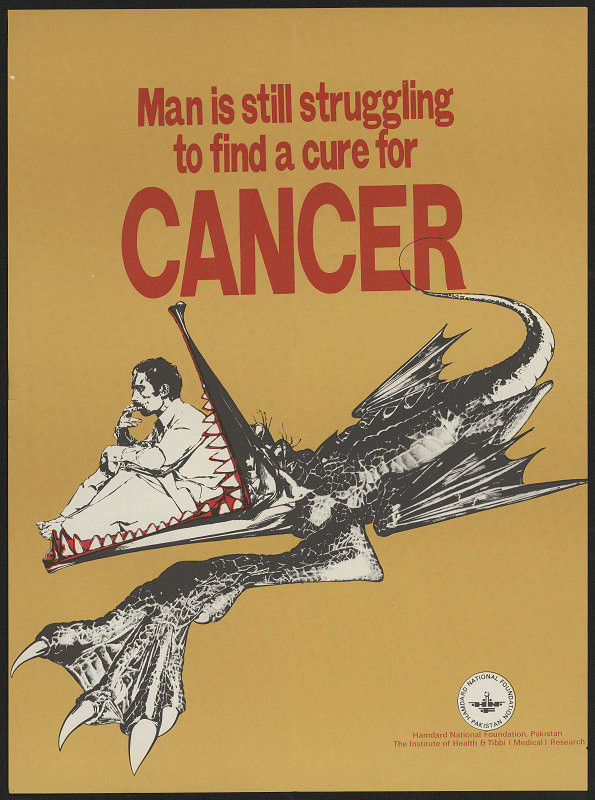 neznámý – Man is still struggling to find a cure for cance. Hamdard National Foundation Pakistan 