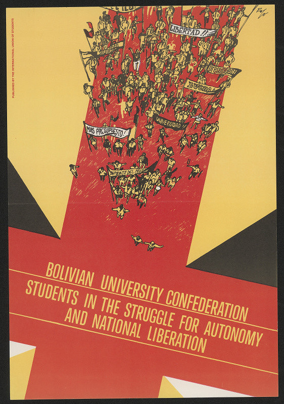 neznámý – Bolivian University Confederation Students in the struggle. Internat. Union of Students 