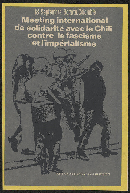neznámý – 18 September Bogota, Colombie, Meeting internat. de solidarité ...contre le fascisme ... Internat. Union of Students 