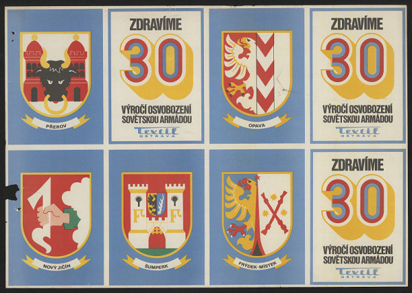 Karel Slavík – Zdravíme 30. výročí osvobození Sovětskou armádou, Textil Ostrava 