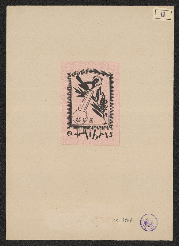 Francisco d Assis Gali Fabra – Exlibris Merce Gali de Fisas 