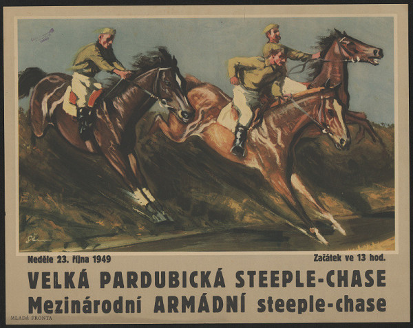 signatura Št. – Velká pardubická steeple-chase. Mezinárodní armádní steeple-chase 1949 