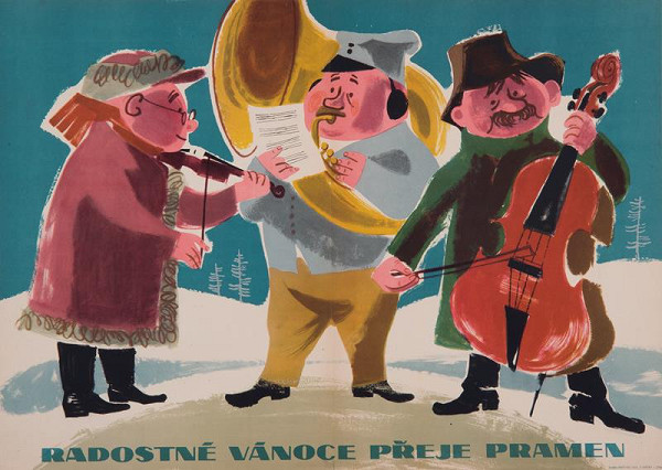 neurčený autor – Radostné vánoce přeje Pramen 