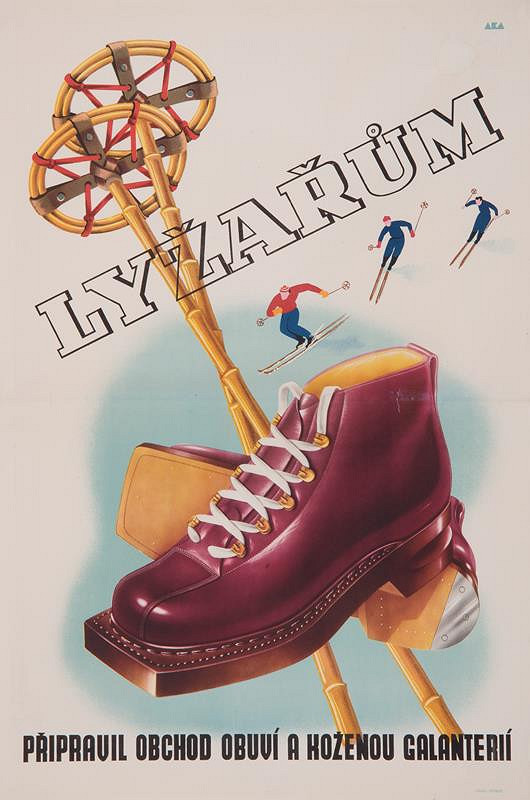 Reklamní agentura AKA – Lyžařům připravil obchod obuví a koženou galanterií 