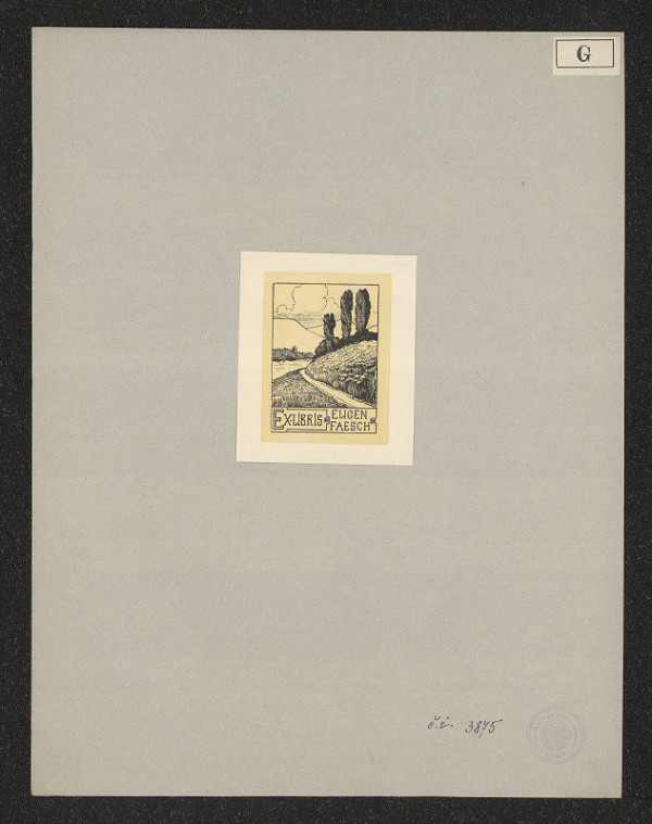 Johanna Geering – Ex libris Eugen Faesch 