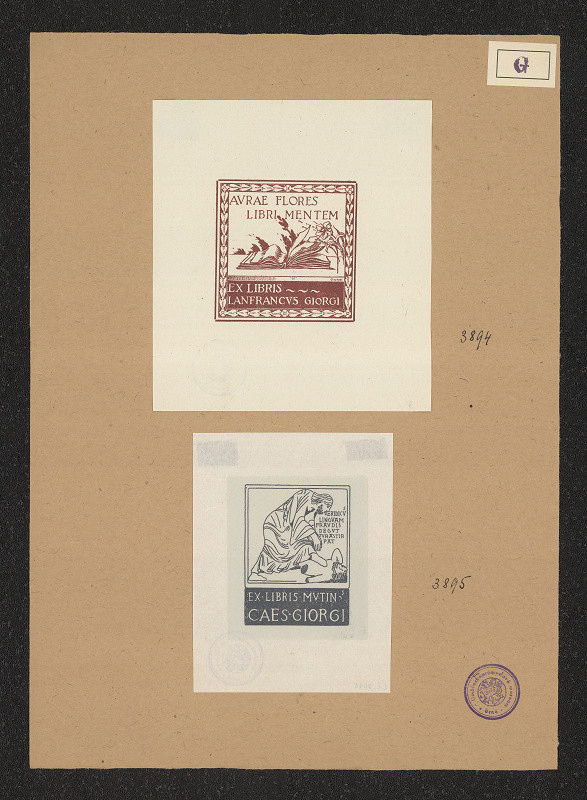 Emilio Giorgi – Exlibris Lanfrancus Giorgi 