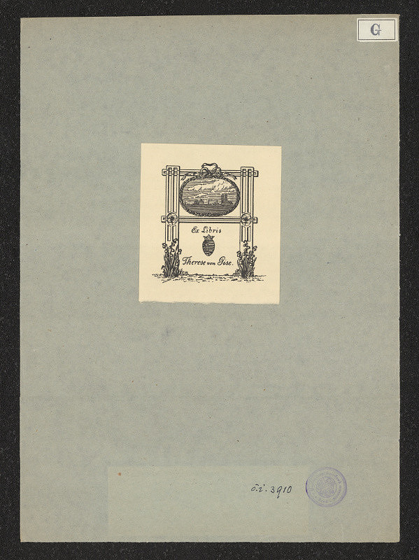 Kitty von Gise (Prinzessin zu Hohenlohe) – Exlibris Therese von Gise 