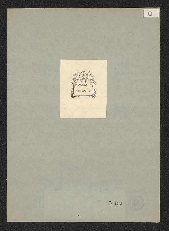 Kitty von Gise (Prinzessin zu Hohenlohe) – Exlibris Ella de Gise 