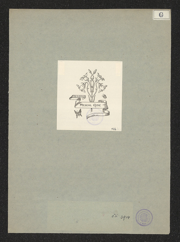 Kitty von Gise (Prinzessin zu Hohenlohe) – Exlibris Reserl Gise 