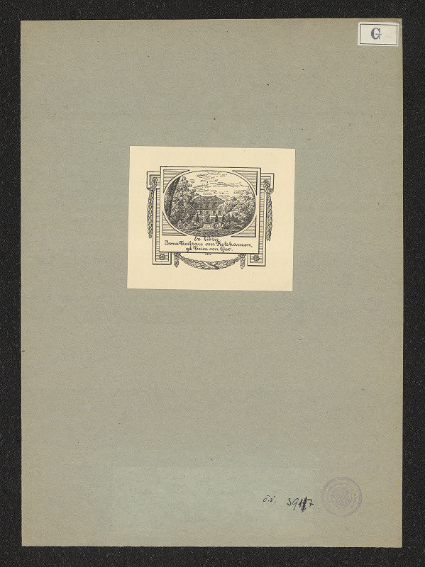 Kitty von Gise (Prinzessin zu Hohenlohe) – Exlibris Irma Freifrau von Rolshausen 