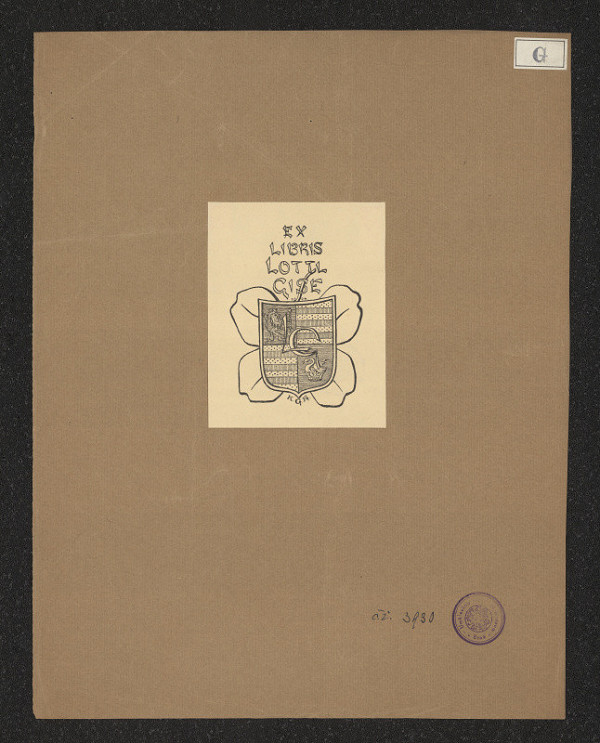 Kitty von Gise (Prinzessin zu Hohenlohe) – Ex libris Lottl Gise 