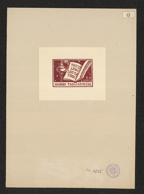Giusti – Ex libris Joannis Tagliazycchi 