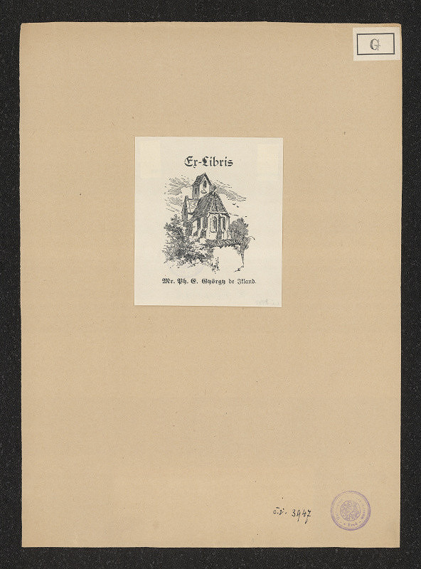 H. Göllner – Ex libris Mr. Ph. G. György de Ikland 