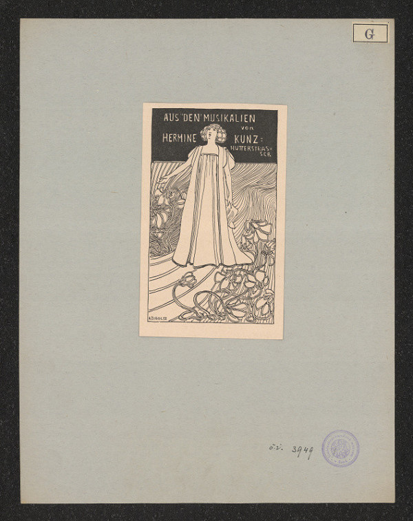 Adolf Demeterius Goltz – Exlibris Hermine Kunz-Hutterstrasser 