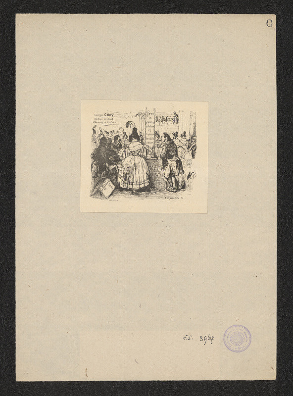 Grandville (vl. jm. Jean Ignace I. Gérard) – Exlibris Georges Goury 