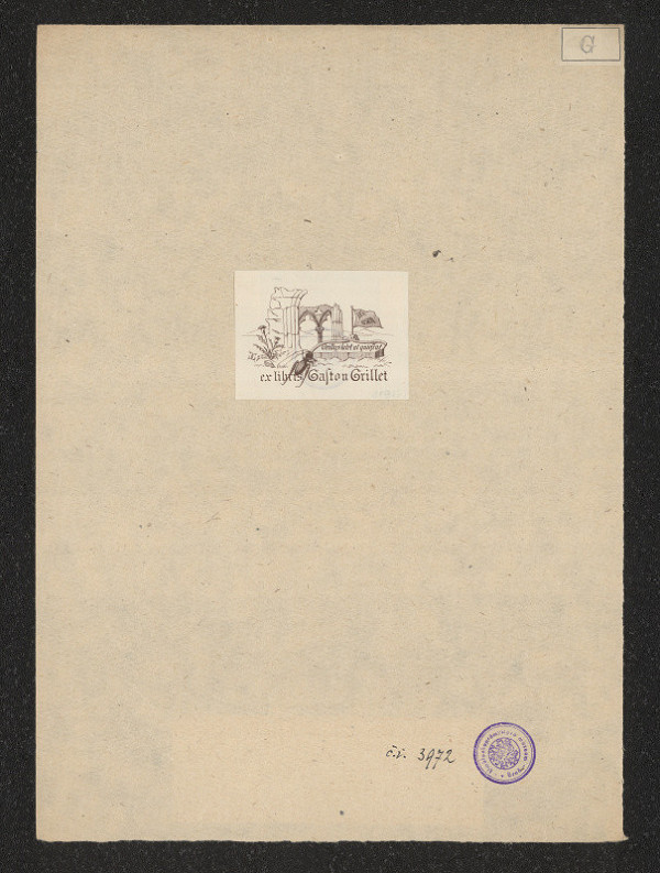 Gaston Grillet – Ex libris Gaston Grillet 