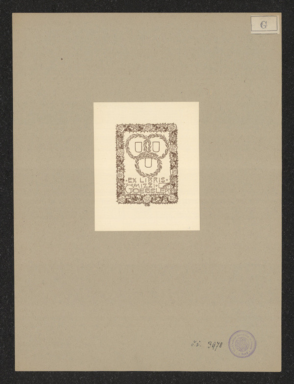 Richard Grossler – Exlibris Mizzi Goesler 