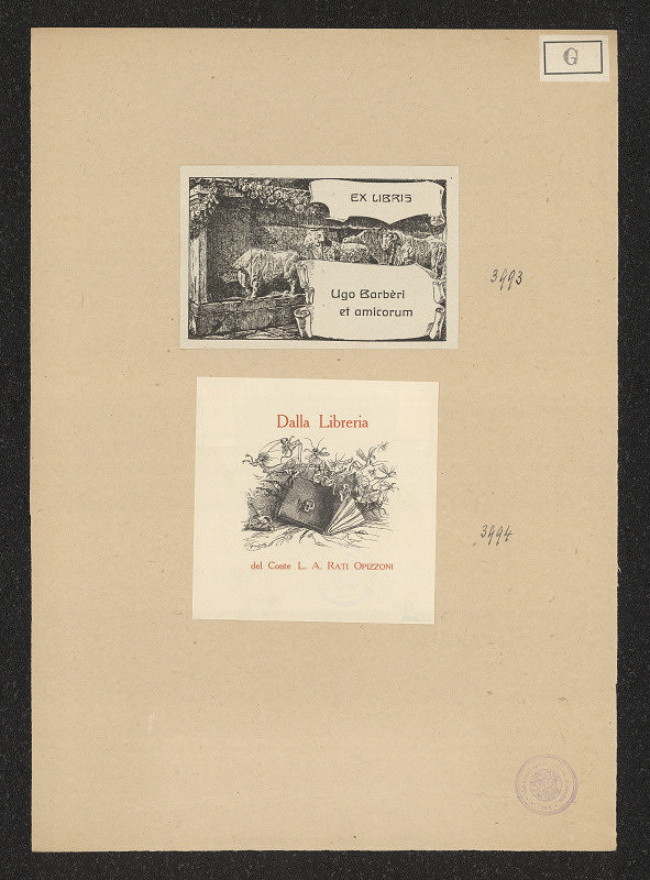 J. O. Gwardieller – Dalla Libreria del Conte L. A. Rati Opizzoni 