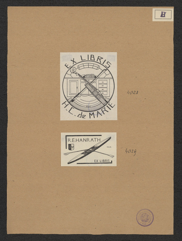 Rund E. Hanrath – Exlibris H.C. de Marie 