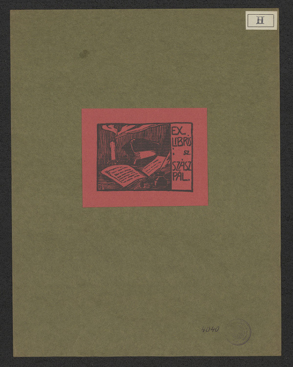 Jenö (Eugen) Haranghy – Exlibris Szász Pál 