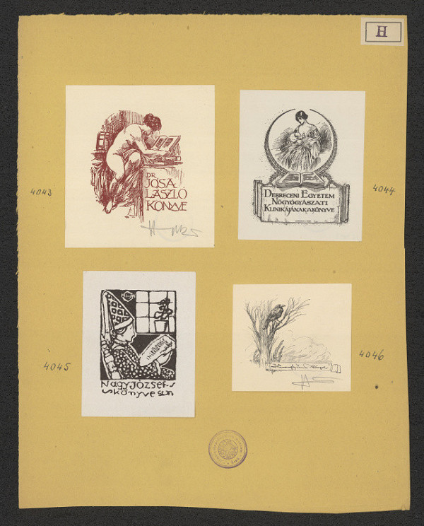 Jenö (Eugen) Haranghy – Exlibris Dr. Józa Lászlo Könyve 