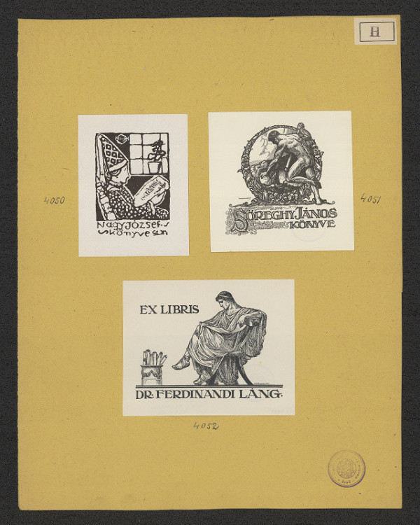 Jenö (Eugen) Haranghy – Exlibris Nagy József  Könyve 
