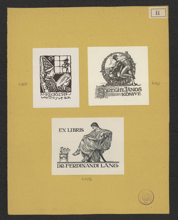 Jenö (Eugen) Haranghy – Exlibris Söreghy János  Könyve 