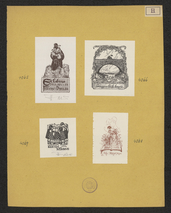 Jenö (Eugen) Haranghy – Exlibris Gyöngui és Gyula Könyves 