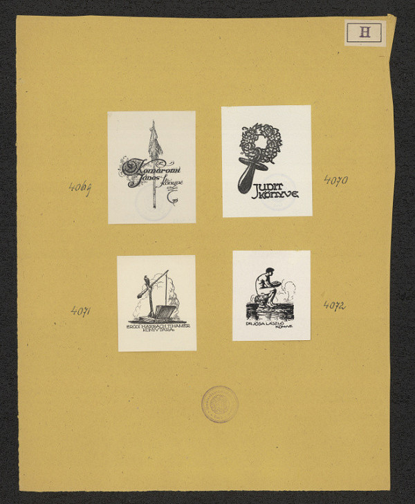 Jenö (Eugen) Haranghy – Exlibris Komáromi János Könyve 