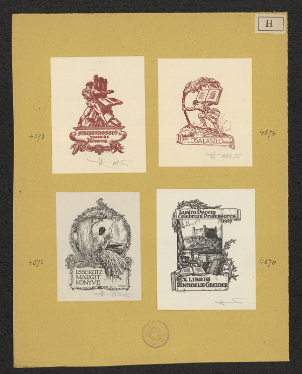 Jenö (Eugen) Haranghy – Exlibris Dr. Jóssa László Könyve 